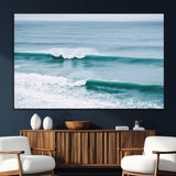 73692470-SEG-FC-51X34_Oversize_Oversize-Ocean Swell Wall Art Canvas Print, Framed Surf Waves Art Picture Print, Blue Water Perfect Coastal Dynamic Decor Artwork