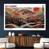 40959107-SEG-FC-51X34_Oversize_Oversize-Japanese Fuji Wall Art Print – Red Sun & Cherry Blossom Poster, Gold Wave Ukiyo-e Inspired Modern Japan Landscape Painting,