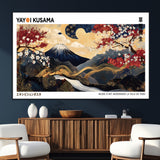 66243961-SEG-FC-51X34_Oversize_Oversize-Mount Fuji Japanese Wall Art – Golden Abstract Landscape Canvas Print, Cherry Blossom Painting, Modern Oriental Zen Home Decor