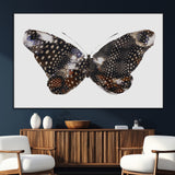 99831147-SEG-FC-51X34_Oversize_Oversize-Spotted Butterfly Wall Art Canvas Print, Framed Neutral Insect Theme Art Picture Print, Earthy Wing Pattern Perfect Modern Rustic