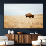61392510-SEG-FC-51X34_Oversize_Oversize-Buffalo Wall Art Wall Art Canvas Print, Framed Western Wildlife Decor Art Picture Print, Rustic Farmhouse Art Perfect Rustic