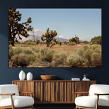 16114018-SEG-FC-51X34_Oversize_Oversize-Joshua Tree Wall Art Canvas Print, Framed Desert Landscape Art Picture Print, Mountain Horizon Perfect Southwestern Boho Decor