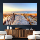 73351887-SEG-FC-51X34_Oversize_Oversize-Ocean Sunset Wall Art Wall Art Canvas Print, Framed Nautical Photography Art Picture Print, Summer Beach House Decor Perfect