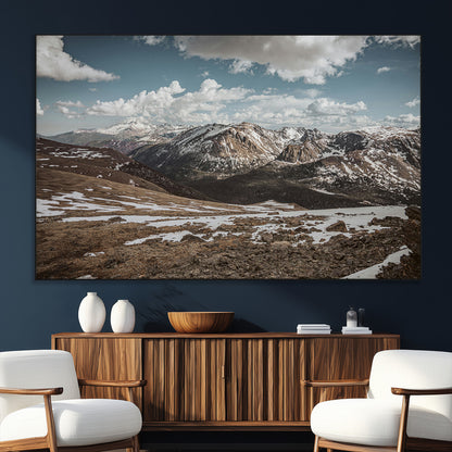 44565953-SEG-FC-51X34_Oversize_Oversize-Mountain Landscape Wall Art Canvas Print, Framed Snowy Peaks Art Picture Print, Rugged Highlands Perfect Rustic Adventure Decor