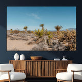 35156165-SEG-FC-51X34_Oversize_Oversize-Joshua Tree Wall Art Canvas Print, Framed Desert Landscape Art Picture Print, Warm Earth Tones Perfect Southwestern Minimalist
