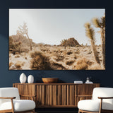 62783269-MGV-CV-36X24-Joshua Tree Wall Art – Desert Landscape Photography Canvas Print, Southwest Nature Artwork Rustic Home Decor for Living Room,