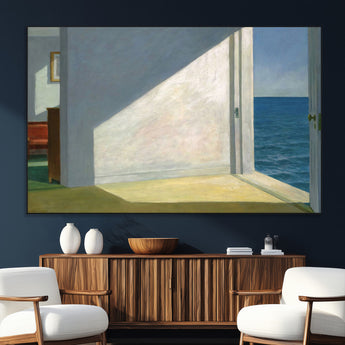 34188481-SEG-FC-51X34_Oversize_Oversize-Coastal Sunlight Wall Art – Minimalist Ocean View Canvas Print, Serene Beach House Inspired Decor for Bedroom, Living Room,