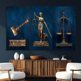 91629053-SEG-FC-51X34_Oversize_Oversize-Lady Justice Wall Art – Golden Gavel and Scales Canvas Print, Elegant Legal Office Decor for Lawyers, Judges, Courtroom or Study
