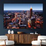 81886632-SEG-FC-51X34_Oversize_Oversize-Atlanta Skyline Wall Art – Vibrant City Lights Canvas Print, Modern Urban Cityscape Decor for Living Room, Office, or Apartment