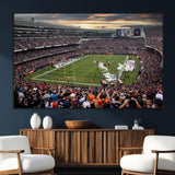 87578930-SEG-FC-51X34_Oversize_Oversize-Soldier Field Wall Art – Chicago Bears Football Stadium Sunset Canvas Print, Game Day Sports Decor for Man Cave, Bar, Office, or