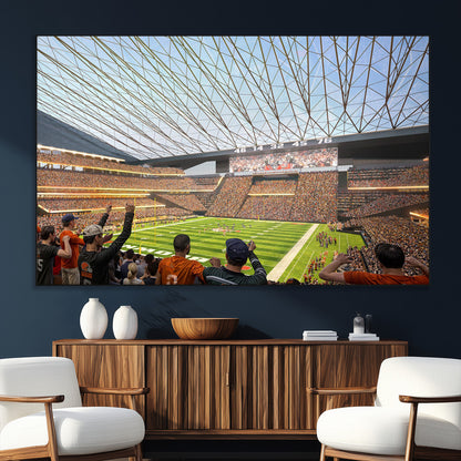 81960112-SEG-FC-51X34_Oversize_Oversize-Futuristic Football Stadium Wall Art – Modern Dome Arena Canvas Print, Chicago Bears Concept Design Sports Decor for Man Cave or