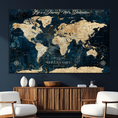 36970886-SEG-FC-51X34_Oversize_Oversize-Life is a Journey Not a Destination World Map Rustic Navy Beige Vintage Travel Wall Art Adventure Quote Canvas Print for Home