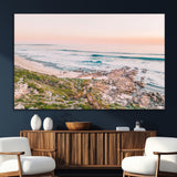 27332135-SEG-FC-51X34_Oversize_Oversize-Coastal Sunset Wall Art – Ocean Waves and Rocky Shore Canvas Print, Scenic Seaside Photography Decor for Bedroom, Living Room,