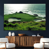 48473947-SEG-FC-51X34_Oversize_Oversize-Ocean Golf Course Wall Art – Panoramic Green Fairway Canvas Print, Coastal Golf Landscape Photography Sports Decor for Office, Man