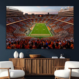 37160229-MGV-CV-36X24-Tennessee Volunteers Wall Art – Neyland Stadium Sunset Checkerboard Game Canvas Print, Vols Football Panorama Sports Decor