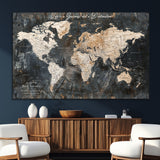 55548943-SEG-FC-51X34_Oversize_Oversize-Personalized World Map Wall Art – Rustic Wood Texture Adventure Travel Map with Custom Couple Names, Vintage Dark Wall Decor for