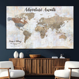 30792405-SEG-FC-51X34_Oversize_Oversize-Personalized World Map Wall Art – Rustic Beige Adventure Travel Map with Custom Couple Names, Vintage Wall Decor for Home or