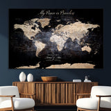 51488142-SEG-FC-51X34_Oversize_Oversize-Personalized World Map Wall Art – Dark Rustic Adventure Travel Map with Custom Names, Vintage Wall Decor for Couples, Families or