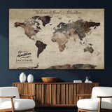 78610079-SEG-FC-51X34_Oversize_Oversize-Personalized World Map Wall Art – Vintage Rustic Travel Map with Custom Family Name, Adventure Wall Decor for Home, Family Gift or