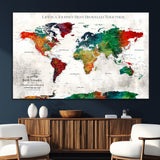95876117-SEG-FC-51X34_Oversize_Oversize-Personalized World Map Wall Art – Colorful Watercolor Travel Map with Custom Names, Romantic Wall Decor for Couples, Wedding or