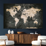 70534097-SEG-FC-51X34_Oversize_Oversize-Personalized World Map Wall Art – Dark Vintage Adventure Style Travel Map with Custom Names, Unique Wall Decor for Couples, Home