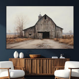90499-SEG-FC-51X34_Oversize_Oversize-Old Barn Wall Art Canvas Print, Framed Rustic Barn Art Picture Print, Abandoned Farm Perfect Rustic Farmhouse Decor Artwork