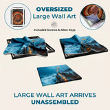 80054319-MGV-CV-36X24-Longhorn Wall Art – Rustic Western Canvas Print, Majestic Bull Artwork for Farmhouse, Ranch or Living Room