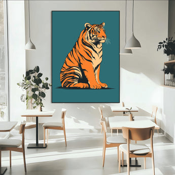45688-MGV-CV-24X36-Tiger Wall Art – Bold Jungle Cat Canvas Print, Modern Wildlife Animal Decor for Living Room, Bedroom, Office or Nature Inspired