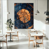 70513247-MGV-CV-24X36-Tree Rings Wall Art Canvas Print, Framed Rustic Texture Art Picture Print, Wood Grain Perfect Rustic Industrial Decor Artwork