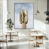 44868276-SEG-FC-51X34_Oversize-Saguaro Cactus Wall Art Canvas Print, Framed Earthy Desert Art Picture Print, Warm Botanical Perfect Southwestern Boho Decor