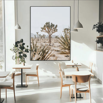 24058625-SEG-FC-51X34_Oversize-Joshua Tree Wall Art Canvas Print, Framed Earthy Desert Art Picture Print, Neutral Desert Perfect Southwestern Minimalist Decor