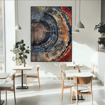 92693966-MGV-CV-24X36-Timber Cut Close-Up Wall Art Canvas Print, Framed Rustic Wood Canvas Art Picture Print, Natural Texture Decor Perfect Modern Lodge