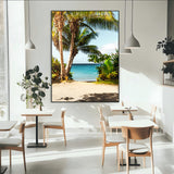 10046923-MGV-CV-24X36-Palm Tree Canvas Wall Art Canvas Print, Framed Coastal Wall Art Art Picture Print, Island Wall Decor Perfect Coastal Tropical