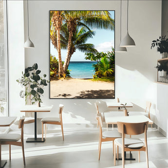 10046923-MGV-CV-24X36-Palm Tree Canvas Wall Art Canvas Print, Framed Coastal Wall Art Art Picture Print, Island Wall Decor Perfect Coastal Tropical