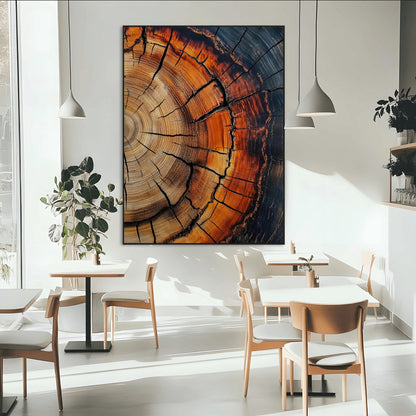 87104387-MGV-CV-24X36-Wood Texture Wall Art Canvas Print, Framed Rustic Nature Art Picture Print, Earthy Tones Perfect Modern Rustic Decor Artwork