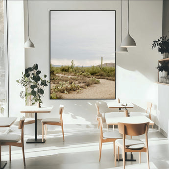 55042528-MGV-CV-24X36-Minimalist Landscape Wall Art Canvas Print, Framed Rustic Boho Canvas Art Picture Print, Earthy Tones Art Perfect Southwestern