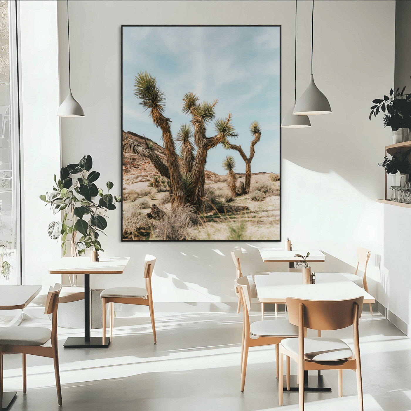 95224550-MGV-CV-24X36-Joshua Tree Desert Canvas Print – Southwestern Boho Landscape Wall Art, Rustic Nature Scene for Living Room, Entryway & Earthy