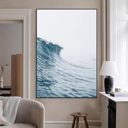 99679915-MGV-CV-24X36-Ocean Wave Wall Art Canvas Print, Framed Coastal Decor Art Picture Print, Modern Ocean Perfect Modern Coastal Minimalist Decor