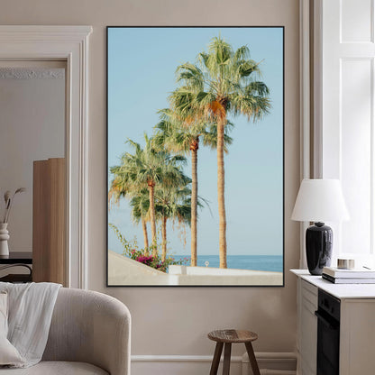 46777020-MGV-CV-24X36-Tropical Ocean Sunset Canvas Print – Beach Coastal Wall Art Canvas Print, Framed Nautical Decor for Home, Office, Vacation Resort