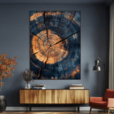 32486414-MGV-CV-24X36-Tree Rings Wall Art Canvas Print, Framed Rustic Texture Art Picture Print, Wood Grain Perfect Rustic Industrial Decor Artwork