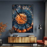 44185164-MGV-CV-24X36-Tree Rings Wall Art Canvas Print, Framed Rustic Texture Art Picture Print, Wood Grain Perfect Rustic Industrial Decor Artwork