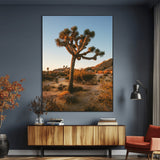96503558-MGV-CV-24X36-Joshua Tree Wall Art Canvas Print, Framed Desert Sunset Art Picture Print, Golden Hour Light Perfect Southwestern Boho Decor