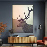 22632976-MGV-CV-24X36-Deer Canvas Print Wall Art Canvas Print, Framed Woodland Animal Decor Art Picture Print, Rustic Lodge Wall Art Perfect Rustic