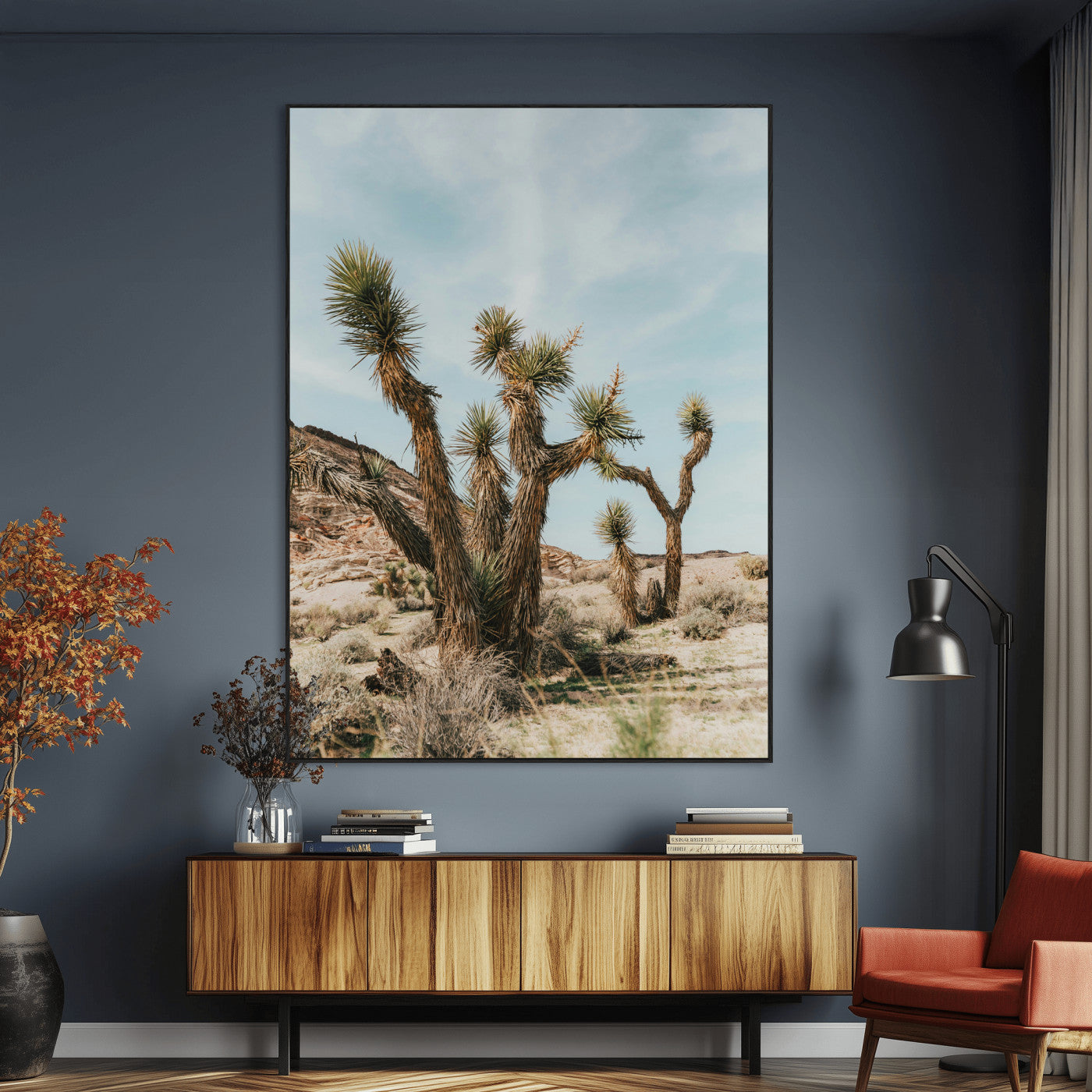 95224550-MGV-CV-24X36-Joshua Tree Desert Canvas Print – Southwestern Boho Landscape Wall Art, Rustic Nature Scene for Living Room, Entryway & Earthy