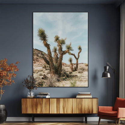 95224550-MGV-CV-24X36-Joshua Tree Desert Canvas Print – Southwestern Boho Landscape Wall Art, Rustic Nature Scene for Living Room, Entryway & Earthy