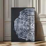 10432121-SEG-FC-51X34_Oversize_Oversize-Tree Ring Canvas Wall Art Canvas Print, Framed Rustic Wood Wall Art Picture Print, Botanical Tree Slice Perfect Modern Lodge Decor