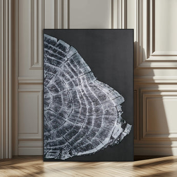 34094020-SEG-FC-51X34_Oversize_Oversize-Tree Ring Canvas Wall Art Canvas Print, Framed Modern Rustic Decor Art Picture Print, Botanical Tree Ring Perfect Modern Rustic