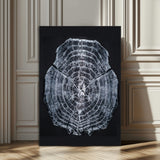 67859667-SEG-FC-51X34_Oversize_Oversize-Tree Ring Wall Art Wall Art Canvas Print, Framed Wood Slice Canvas Art Picture Print, Monochrome Nature Decor Perfect Modern