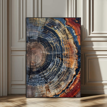 92693966-MGV-CV-24X36-Timber Cut Close-Up Wall Art Canvas Print, Framed Rustic Wood Canvas Art Picture Print, Natural Texture Decor Perfect Modern Lodge