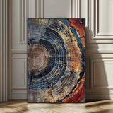 36357958-MGV-CV-24X36-Tree Ring Texture Wall Art Canvas Print, Framed Rustic Wood Decor Art Picture Print, Timber Wall Accent Perfect Rustic Farmhouse